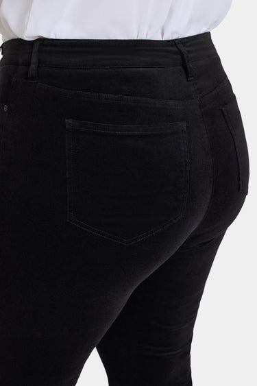 NYDJ Marilyn Straight Pants In Plus Size In Velveteen - Black