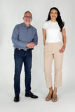 NYDJ Marilyn Straight Ankle Pants In Stretch Twill - Dark Wood