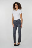 NYDJ Marilyn Straight Jeans With High Rise And 31" Inseam - Grey Daniela Ditsy