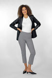 NYDJ Pull-On Slim Ankle Trouser Pants In Ponte Knit - Harris Houndstooth