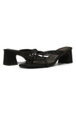 NYDJ Glynn Block Heel Sandals In Satin - Black