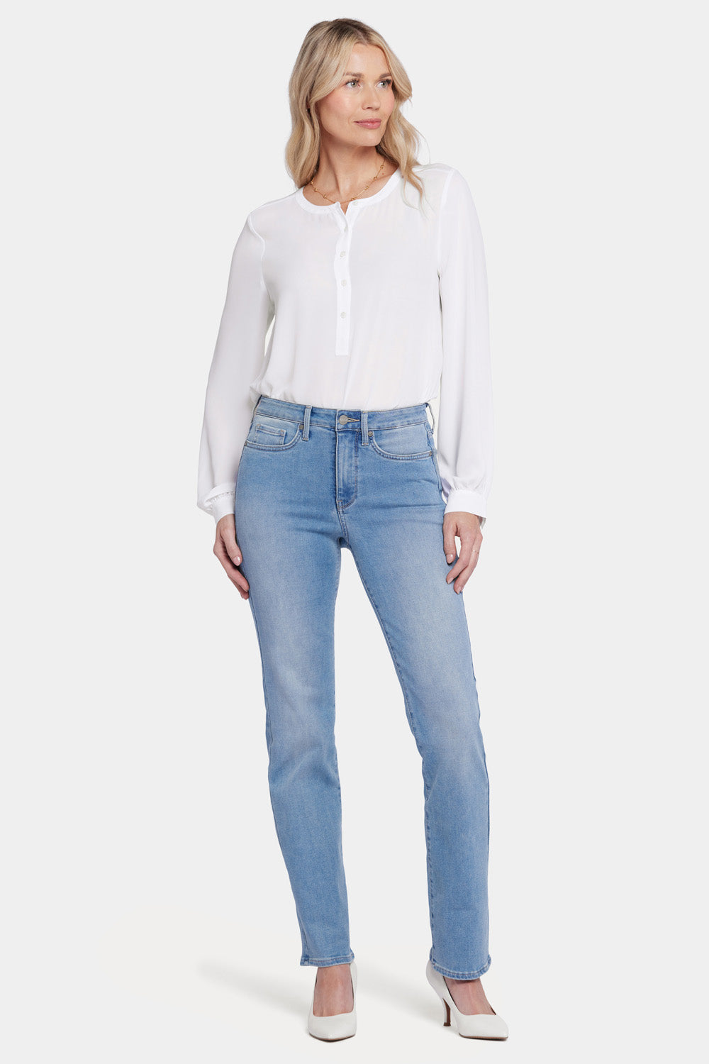 Bailey Relaxed Straight Jeans - Clean Brooke Blue | NYDJ