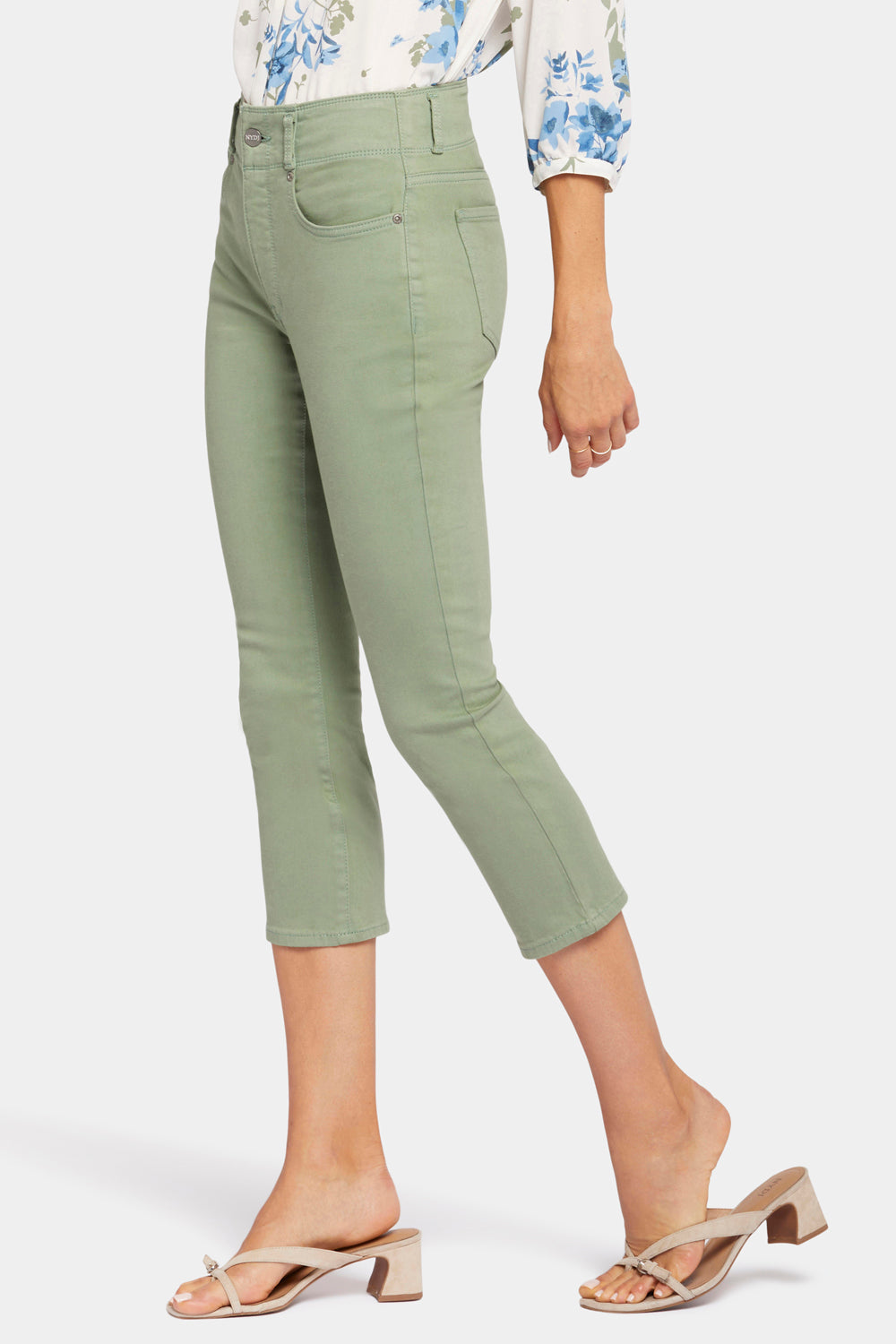 Ami Skinny Capri Jeans With High Rise - English Ivy Green | NYDJ