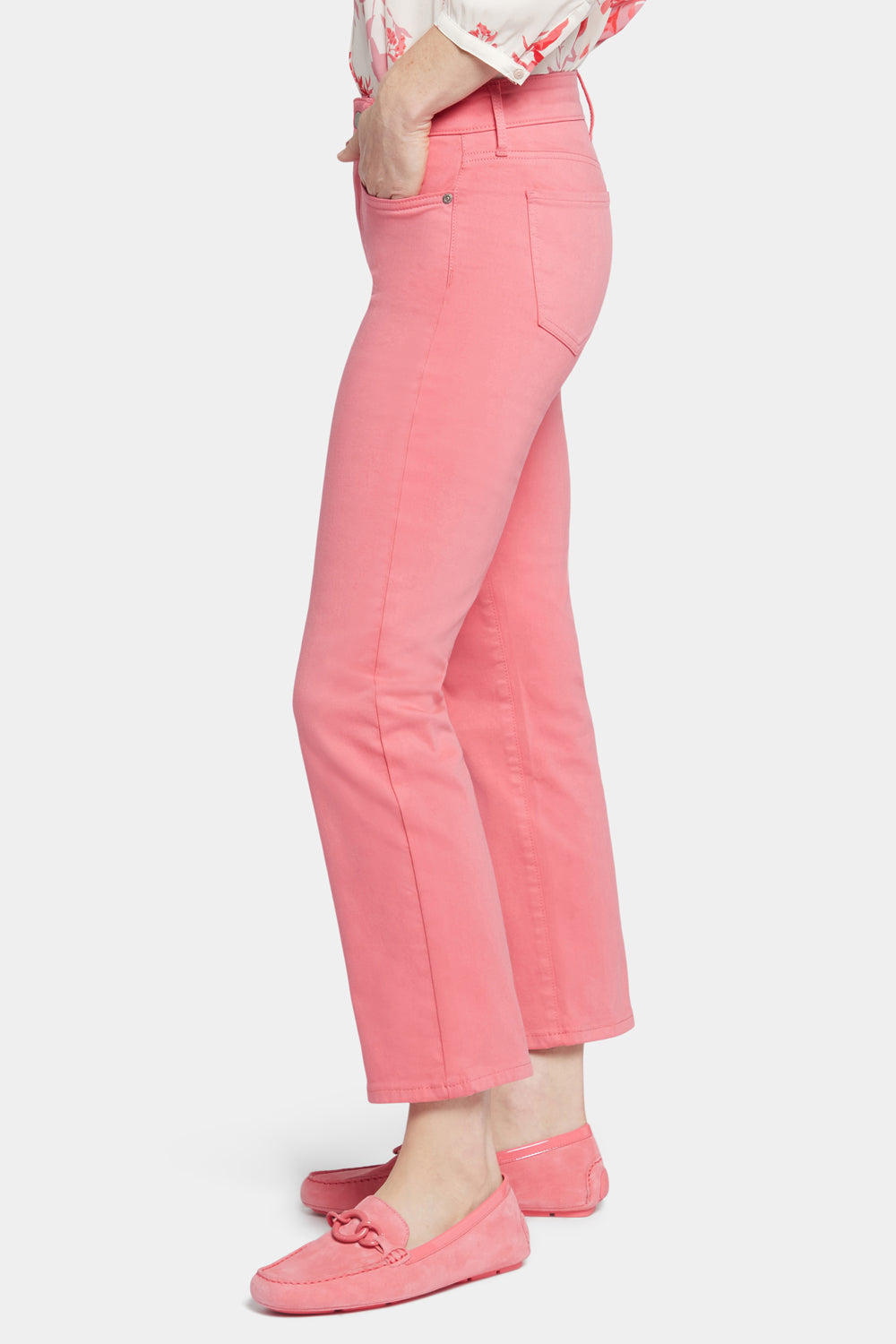 Marilyn Straight Ankle Jeans - Pink Punch