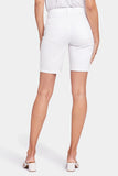 NYDJ Ella Denim Shorts With Side Slits - Optic White