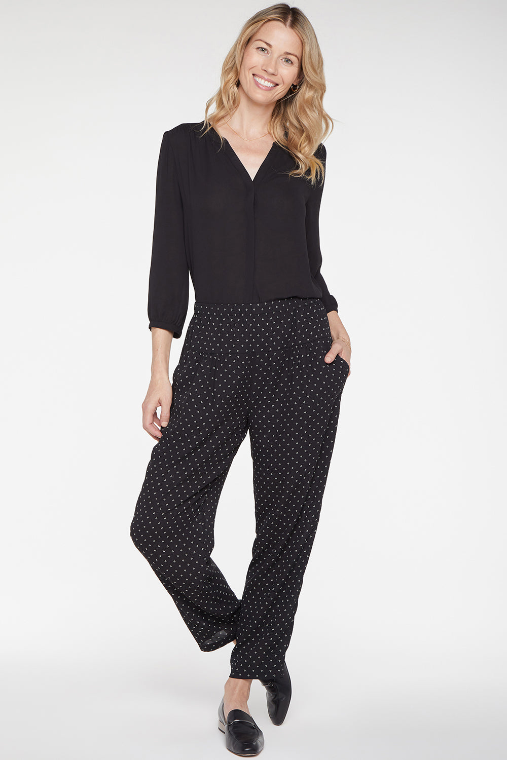 arabesque lether pants-