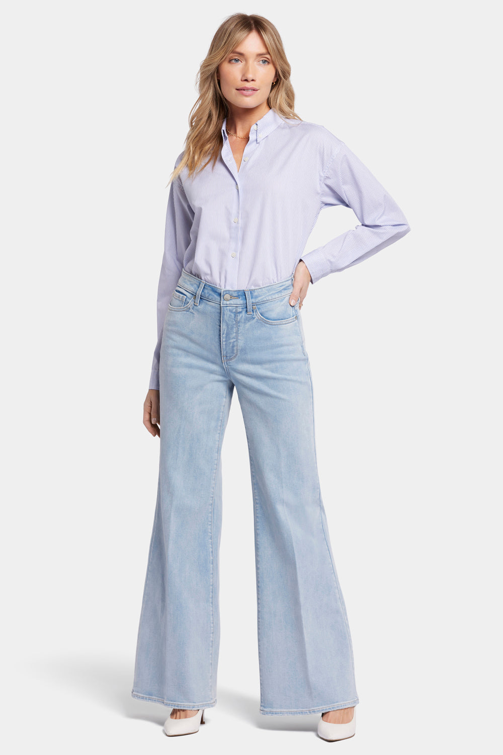 Mia Palazzo Jeans With High Rise - Westminster Blue | NYDJ