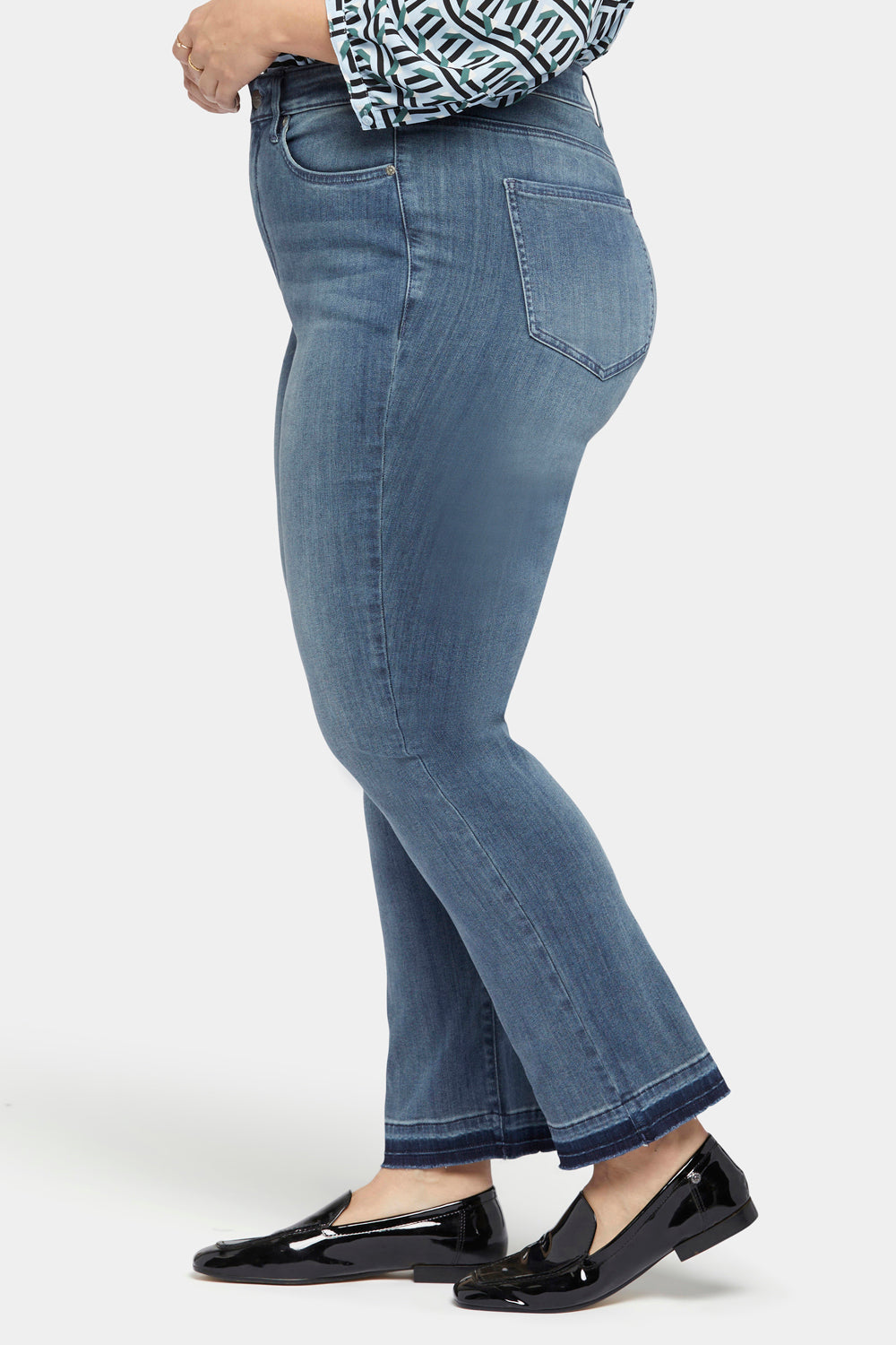 High Straight Jeans In Sure Stretch® Denim With Released Hems