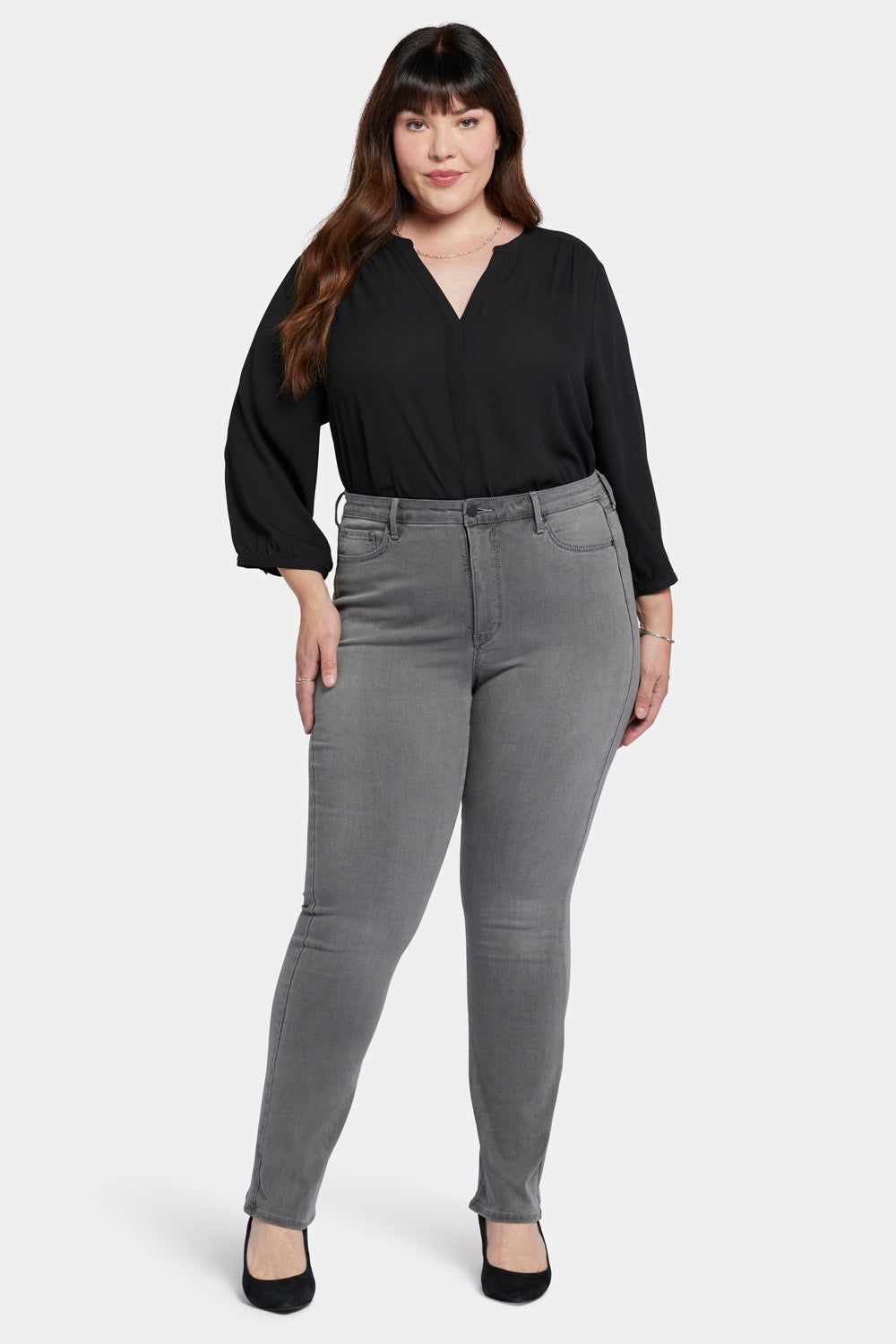 Billie Mini Bootcut Jeans In Plus Size In Sure Stretch® Denim With High  Rise - Parade Grey