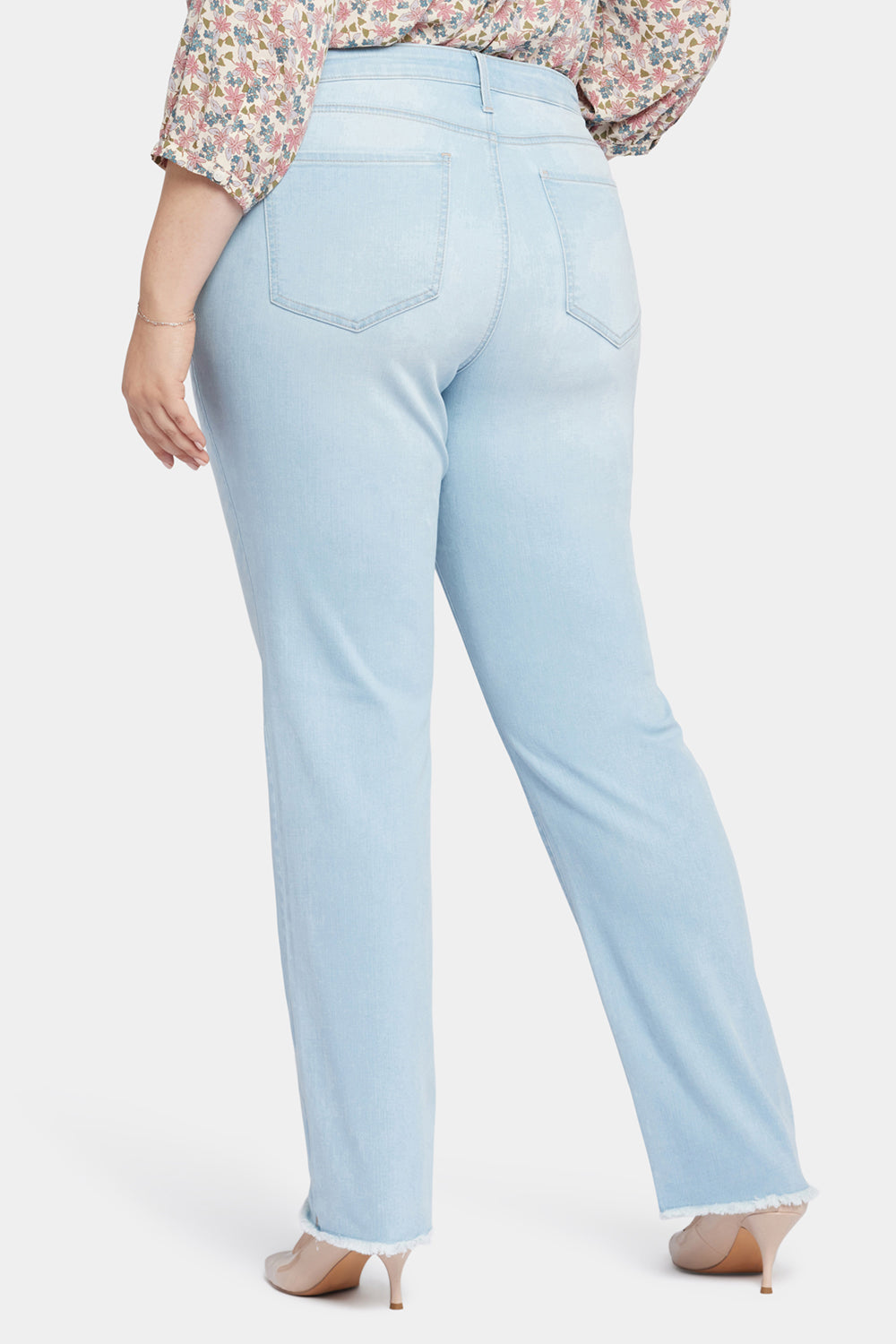 Bailey Relaxed Straight Jeans In Plus Size In Cool Embrace® Denim With Mid  Rise And Frayed Hems - Brightside Blue