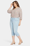NYDJ Marilyn Straight Crop Jeans In Plus Size In Cool Embrace® Denim With Cuffs - Brightside