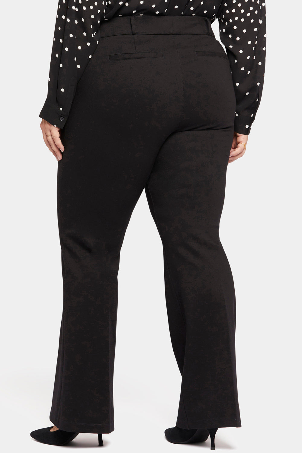 Pull-On Flared Trouser Pants In Plus Size Sculpt-Her™ Collection - Black  Black