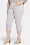 NYDJ Marilyn Straight Crop Jeans In Plus Size In Cool Embrace® Denim With Cuffs - Pearl Grey