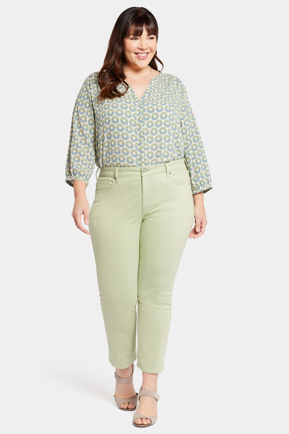 NYDJ Marilyn Straight Ankle Jeans In Plus Size  - Beginning