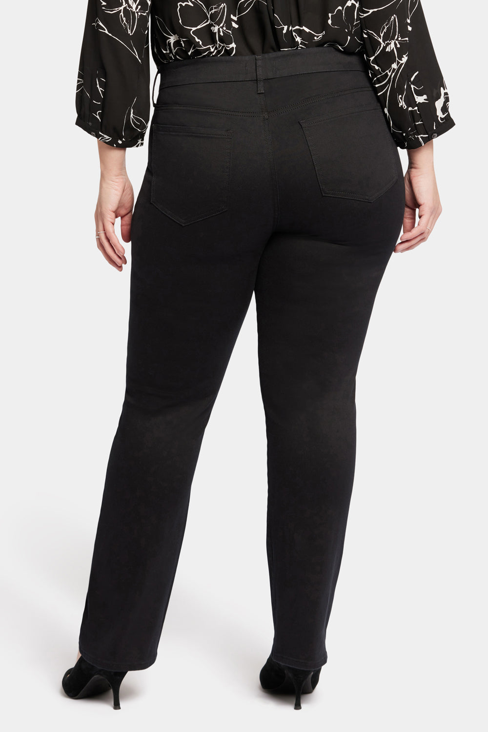 Waist-Match™ Marilyn Straight Jeans In Plus Size - Black Black | NYDJ
