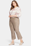 NYDJ Slim Bootcut Pull-On Pants In Plus Size In Faux Suede - Saddlewood
