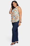 NYDJ Sleeveless Pintuck Blouse In Plus Size - Cottage Pond