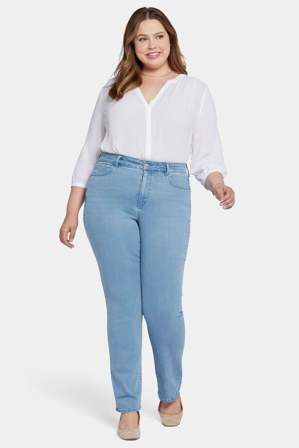 Marilyn Straight Jeans In Plus Size - Kingston