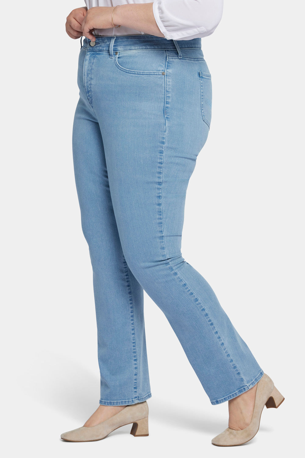 NYDJ Marilyn Straight Jeans In Plus Size With High Rise And 31