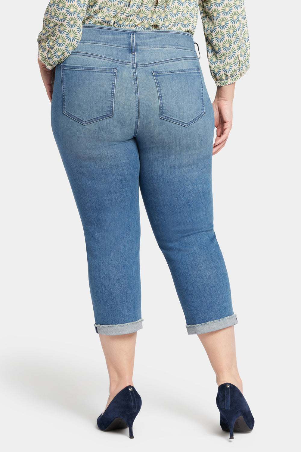 Chloe Capri Jeans In Plus Size With Cuffs - Stargazer Blue | NYDJ