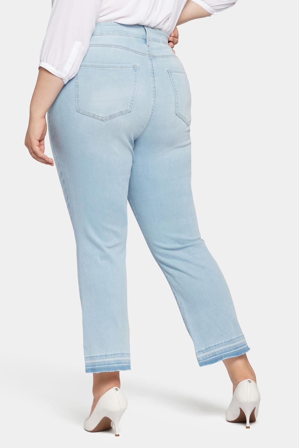 Marilyn Straight Ankle Jeans In Petite Plus Size In Cool Embrace® Denim  With High Rise And Released Hems - Brightside Blue