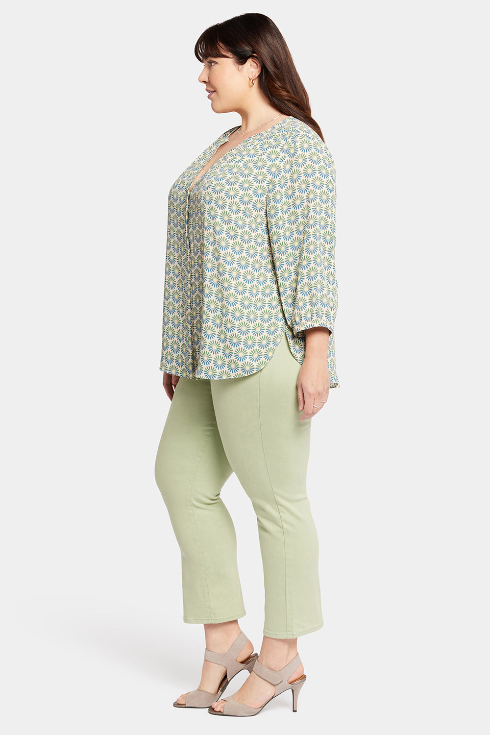 JM Collection Embroidered Pintucked Plus Size Shirt. MSRP $90