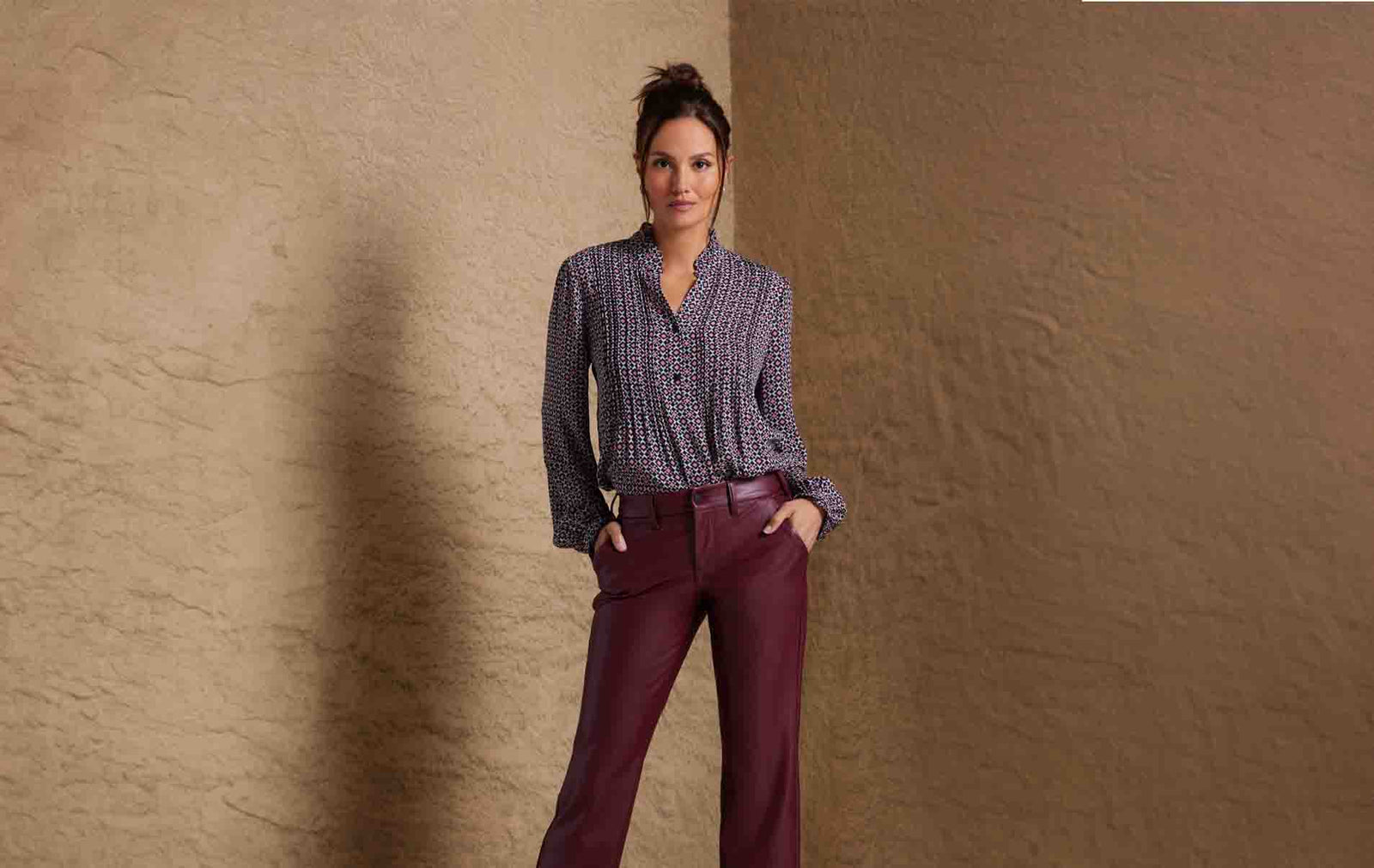 faux leather dress pants Kai Faux Leather Wide Leg Pants • Shop American Threads Women's Trendy Online Boutique Black / 24 main image 0