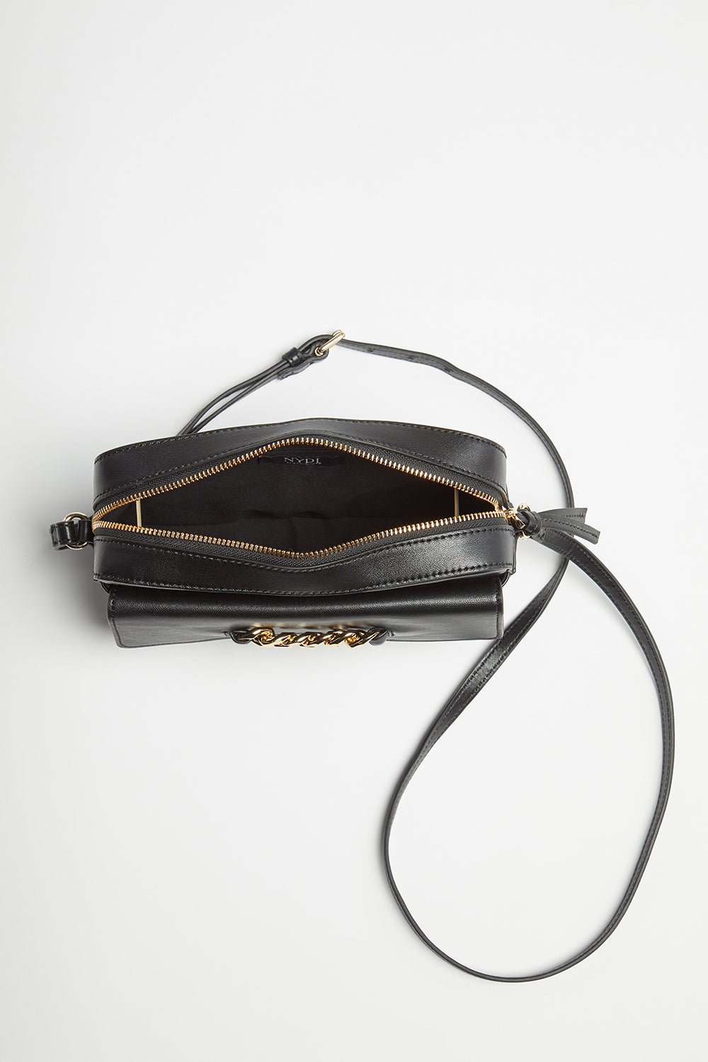 NYDJ Leather Flap Crossbody Bag  - Black