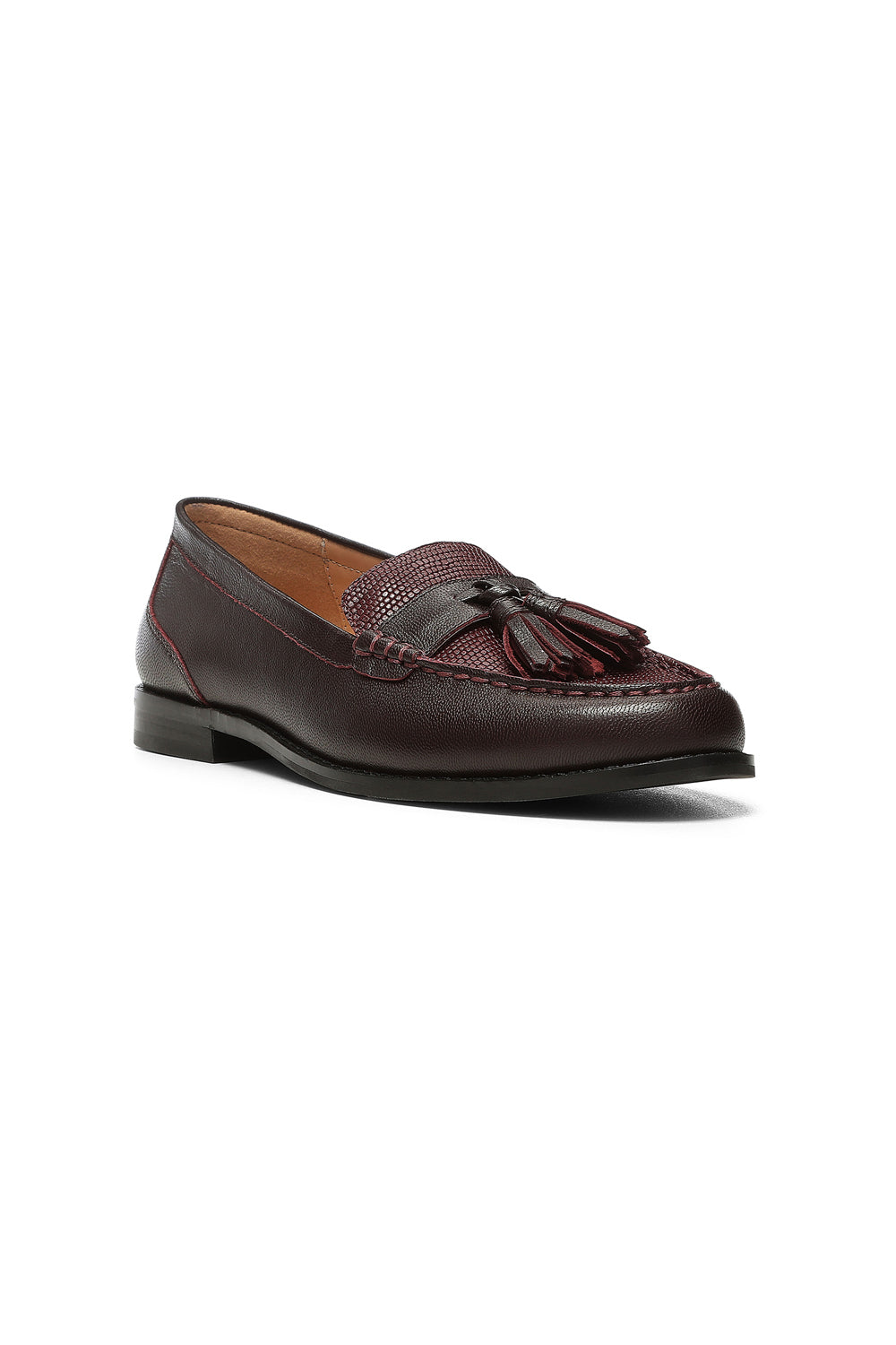 NYDJ Ariel Loafers In Leather - Wine