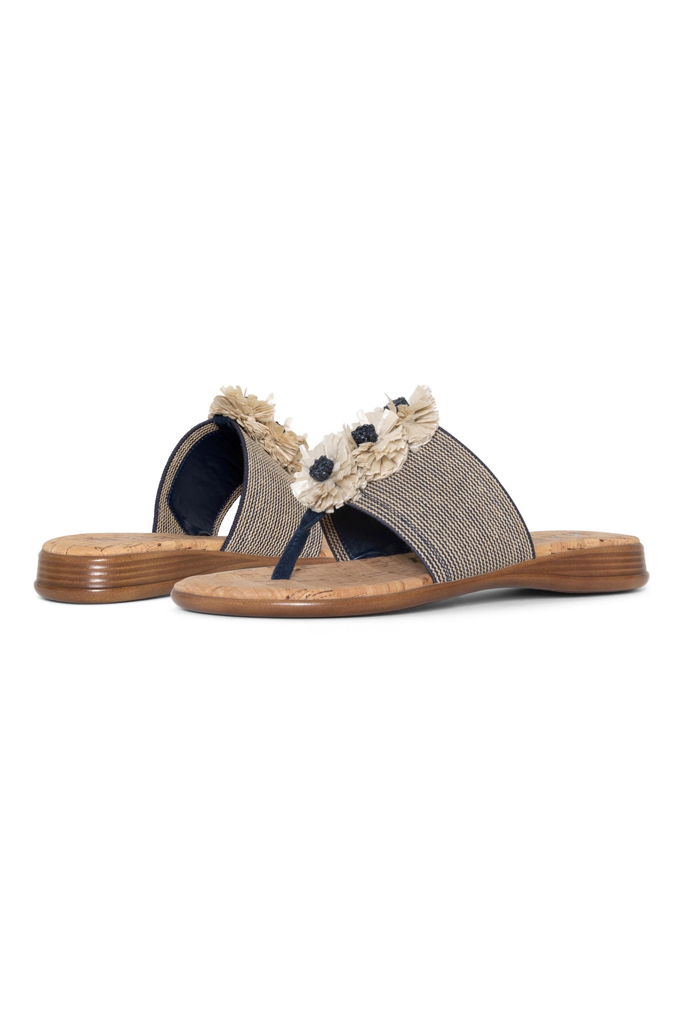 NYDJ Asira Sandals In Stretch Jute - Navy