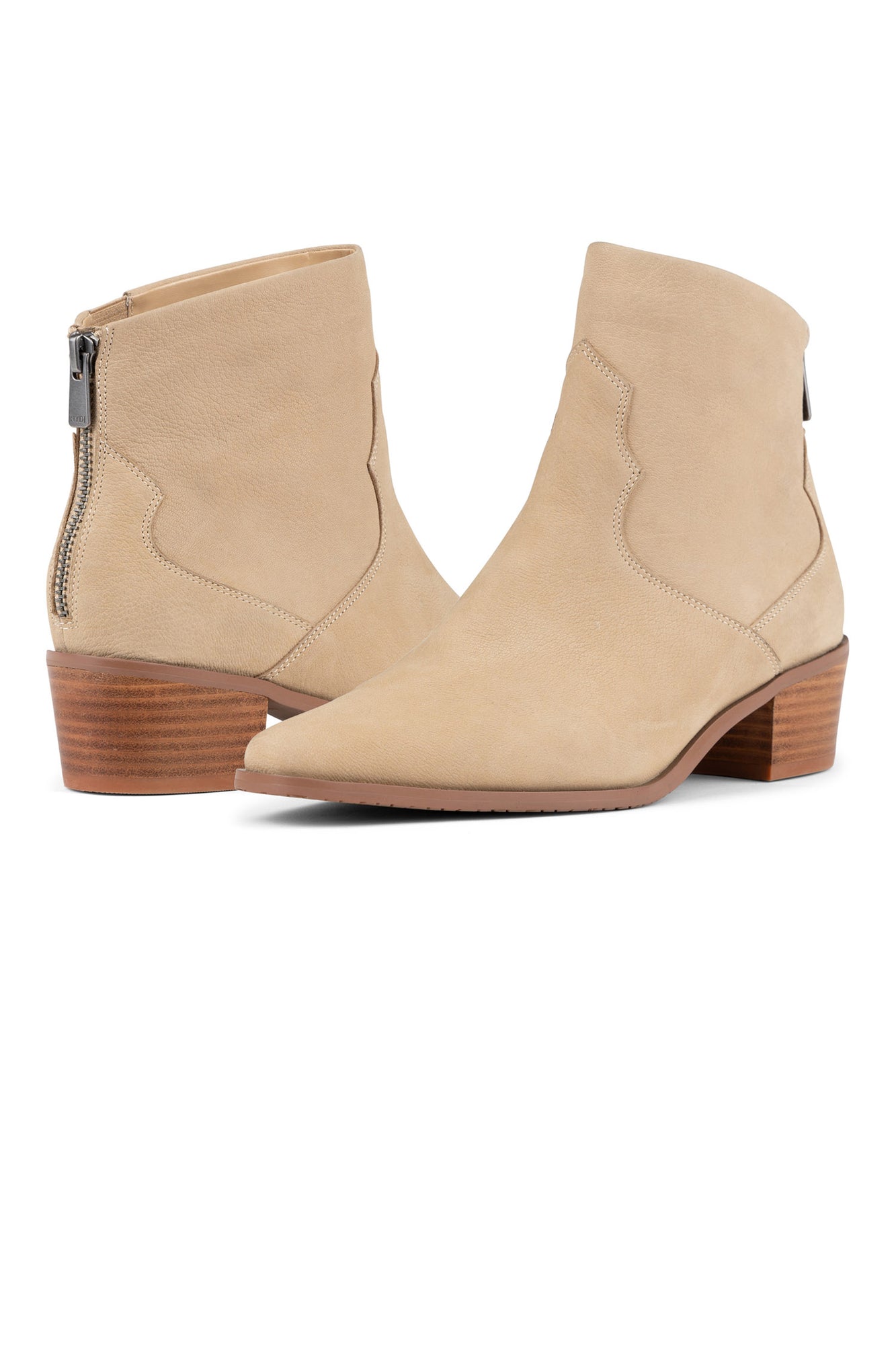 NYDJ Blondee Booties In Tumbled Leather - Cashmere