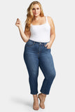 NYDJ Shape Crop Jeans In Curves 360 Denim With Kick Flare  - Paolo