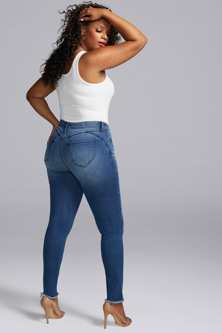NYDJ Boost Skinny Ankle Jeans In Curves 360 Denim With Shadow Seam  - Taylor