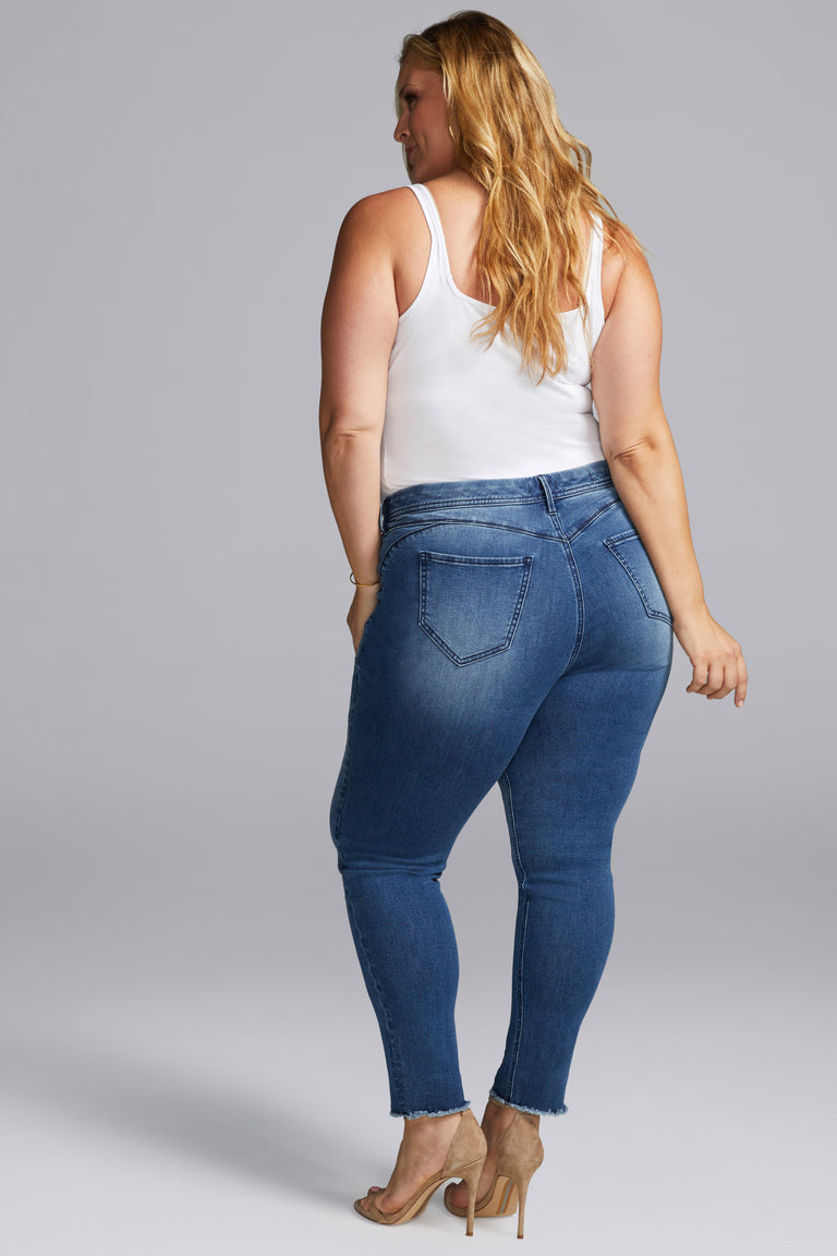 NYDJ Boost Skinny Ankle Jeans In Curves 360 Denim With Shadow Seam  - Taylor