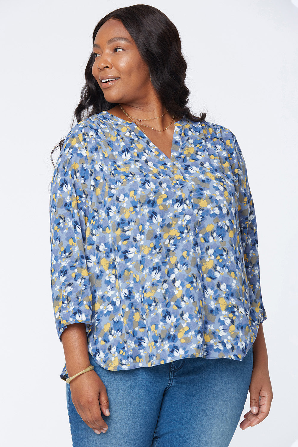 NYDJ The Perfect Blouse By Curves 360 - Lauro Blooms