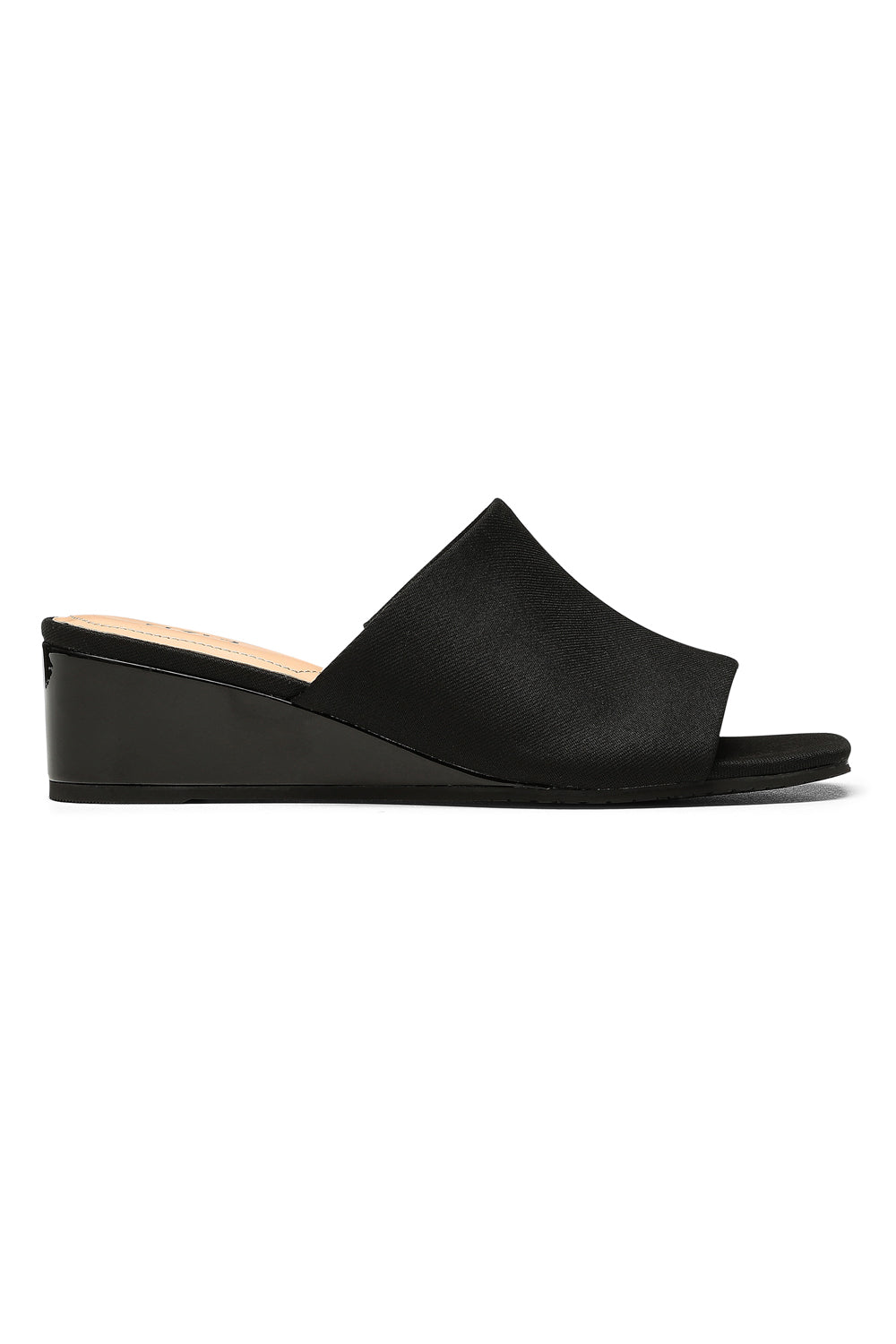 NYDJ Claudine Wedge Mule Sandals In BlackLast™ Denim - Black