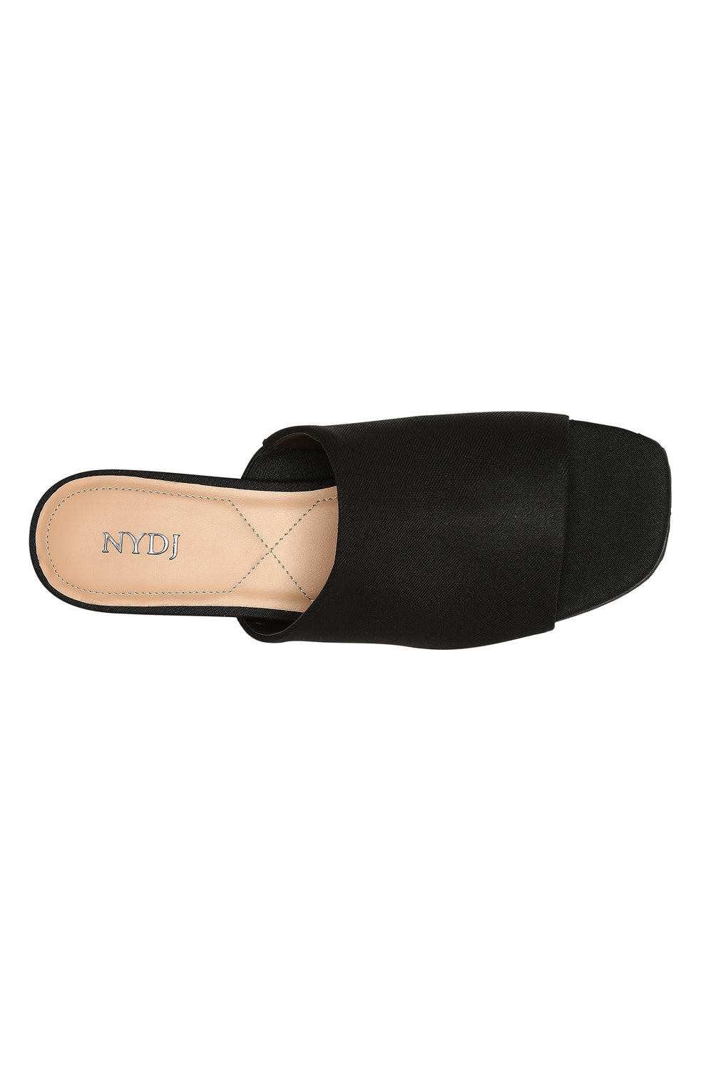 NYDJ Claudine Wedge Mule Sandals In BlackLast™ Denim - Black