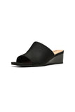 NYDJ Claudine Wedge Mule Sandals In BlackLast™ Denim - Black