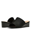 NYDJ Claudine Wedge Mule Sandals In BlackLast™ Denim - Black