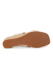 NYDJ Contessa Wedge Sandals In Metallic Suede - Sand Light Gold