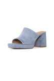 NYDJ Dewi Platform Sandals In Suede - Blue