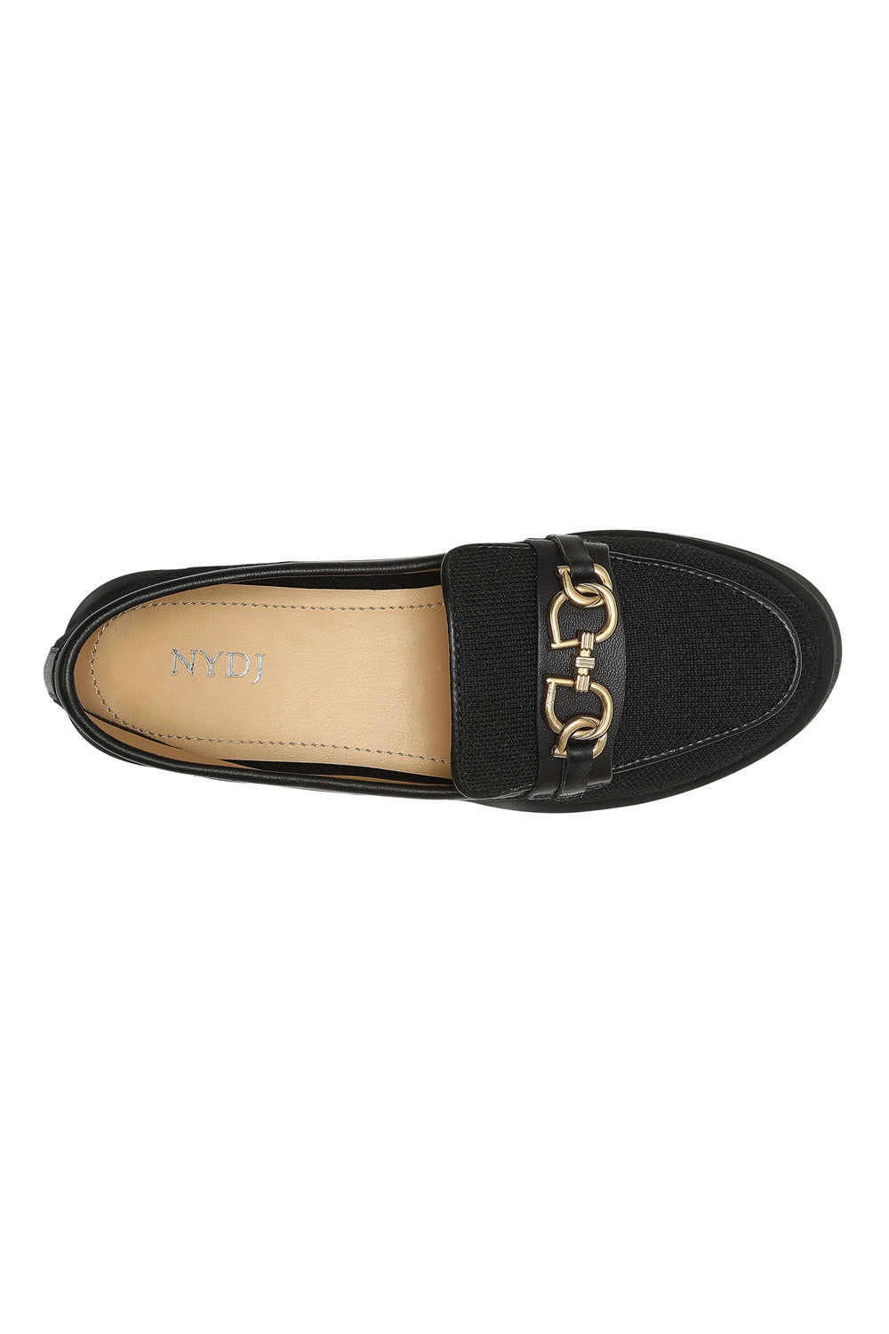 NYDJ Edward Wedge Loafers In Knit Fabric - Black