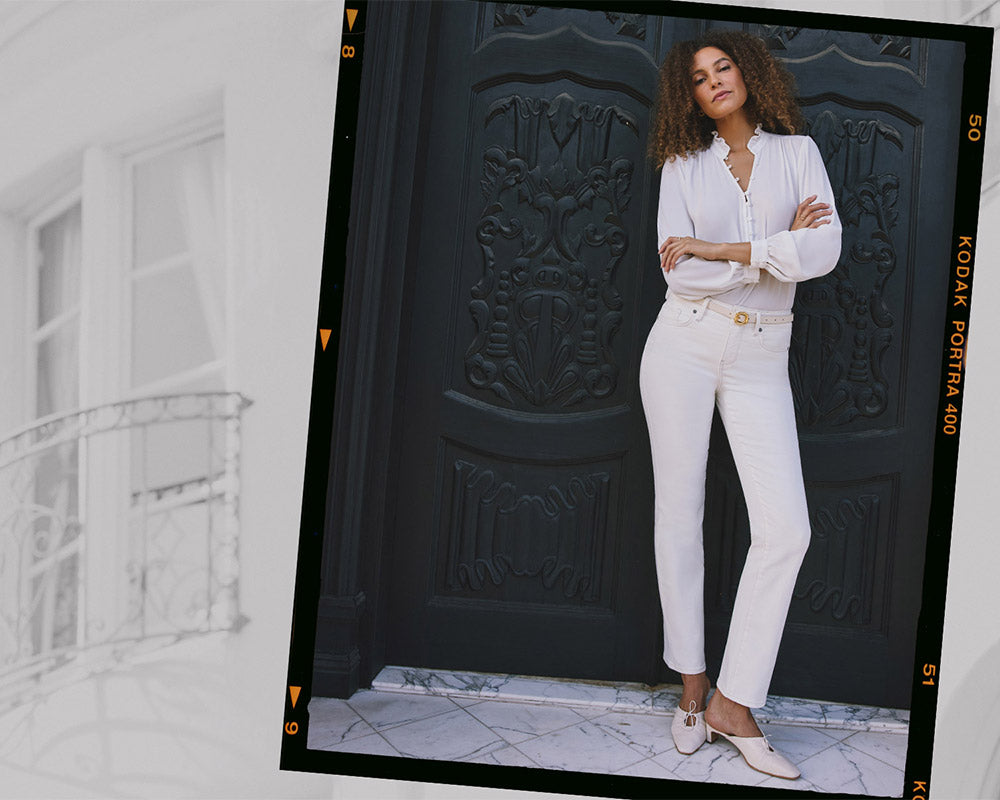 (取寄) エヌワイディージェイ レディース ジェンマ ブラウザ NYDJ women Gemma Blouse Optic White Zoey Blouse in Plus Size - Optic White White | NYDJ