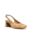 NYDJ Faelynn Slingback Heels In Cork - Natural