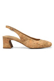 NYDJ Faelynn Slingback Heels In Cork - Natural