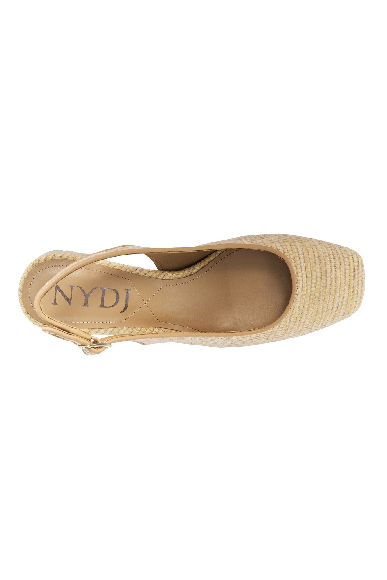 NYDJ Faelynn Slingback Heels In Raffia - Natural