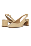 NYDJ Faelynn Slingback Heels In Raffia - Natural