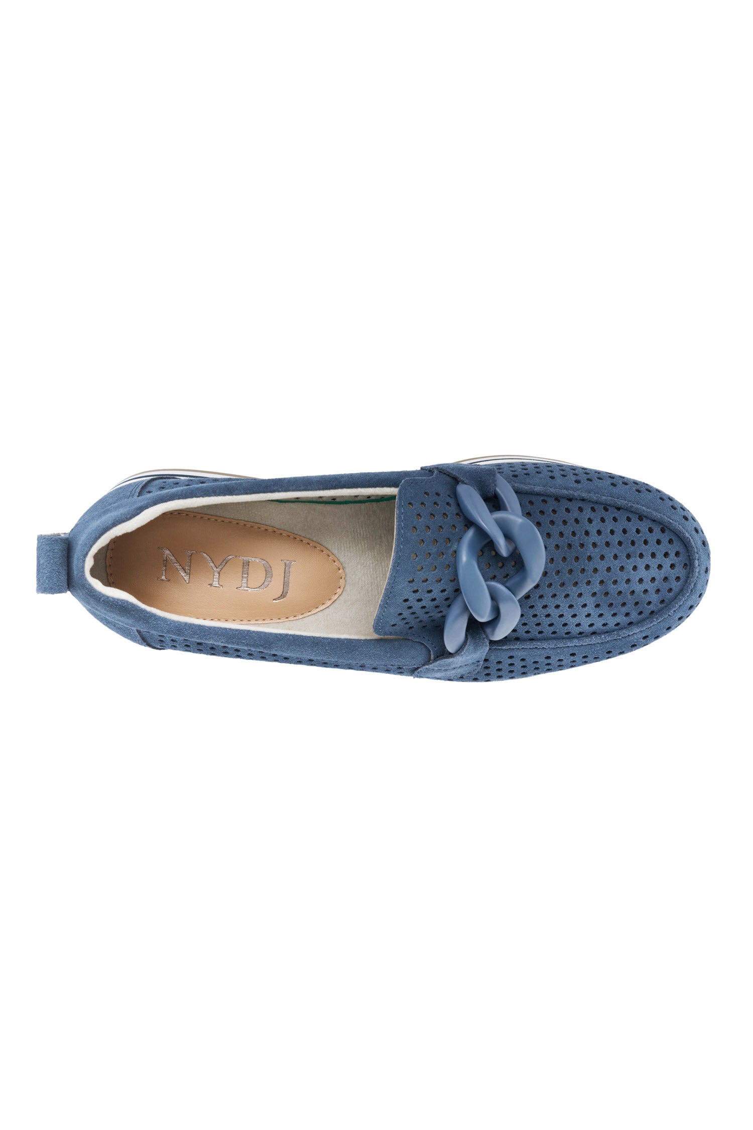 Navy platform fashion loafers