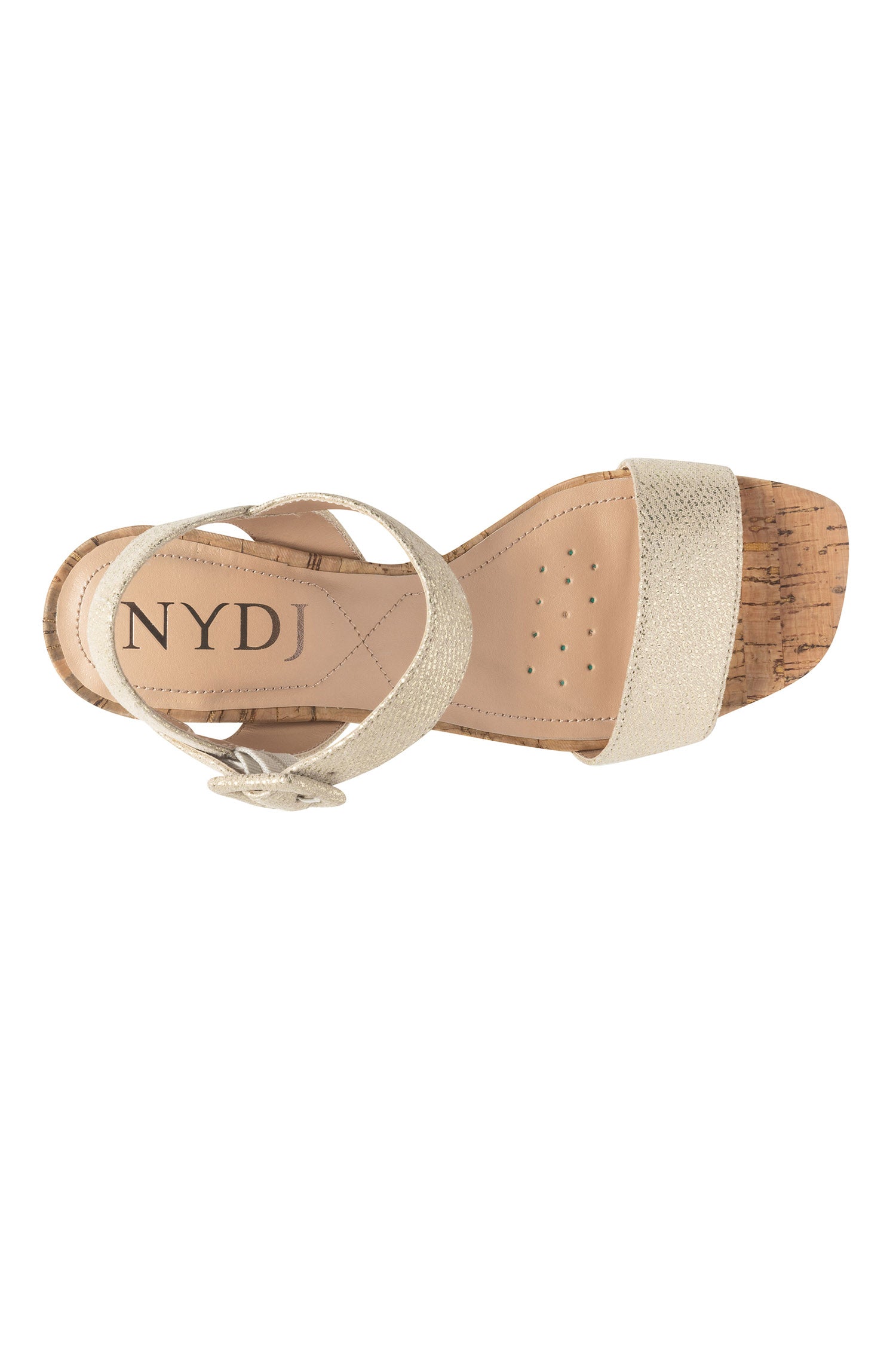 Gaiana High Heel Sandals In Metallic Nappa Leather - Gold Gold | NYDJ