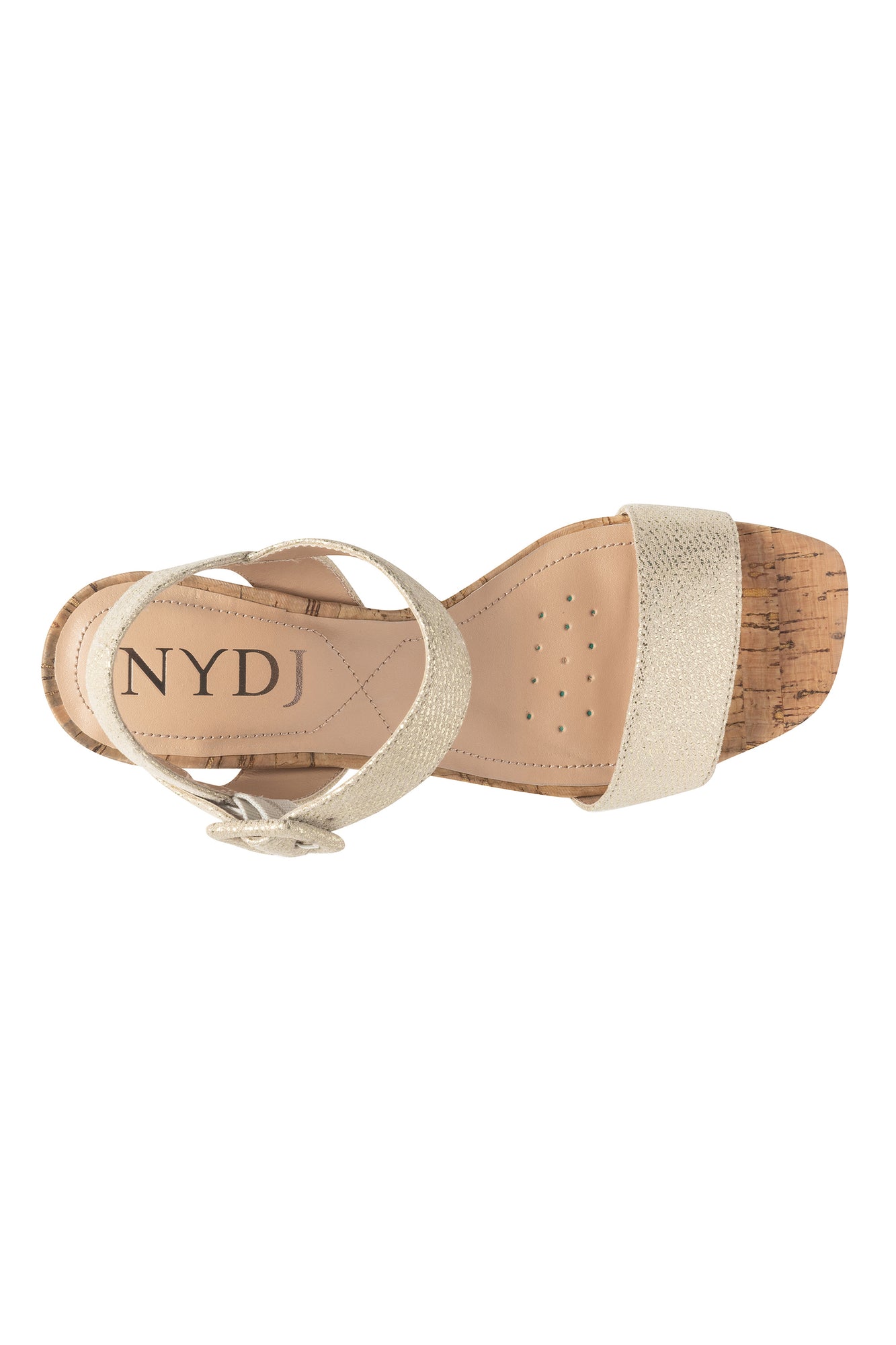 NYDJ Gaiana High Heel Sandals In Metallic Nappa Leather - Gold